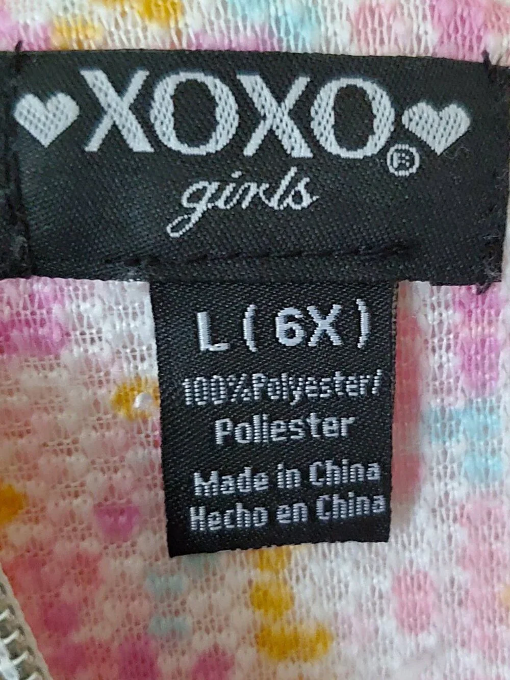 XOXO Girl's Pink Fuzzy Full Zip Hooded Jacket SZ L